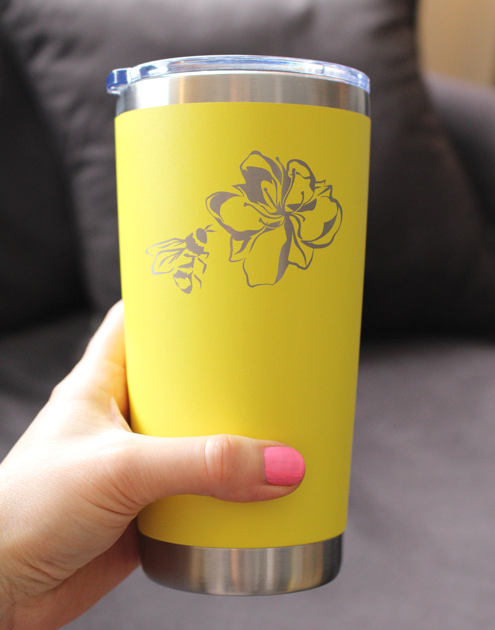 Bee Flower - Cute Gifts for Bumblebee & Nature Lovers - 20 oz Coffee Tumbler