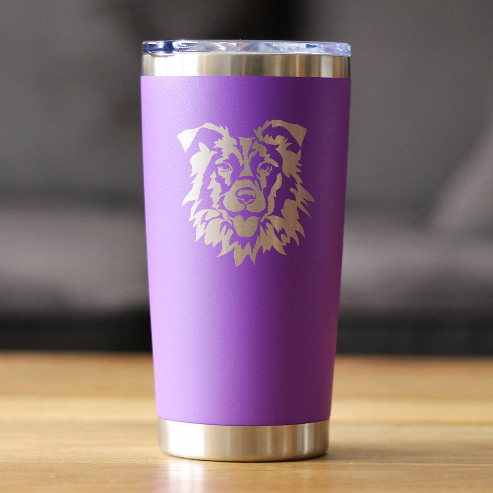 Border Collie Face - 20 oz Coffee Tumbler