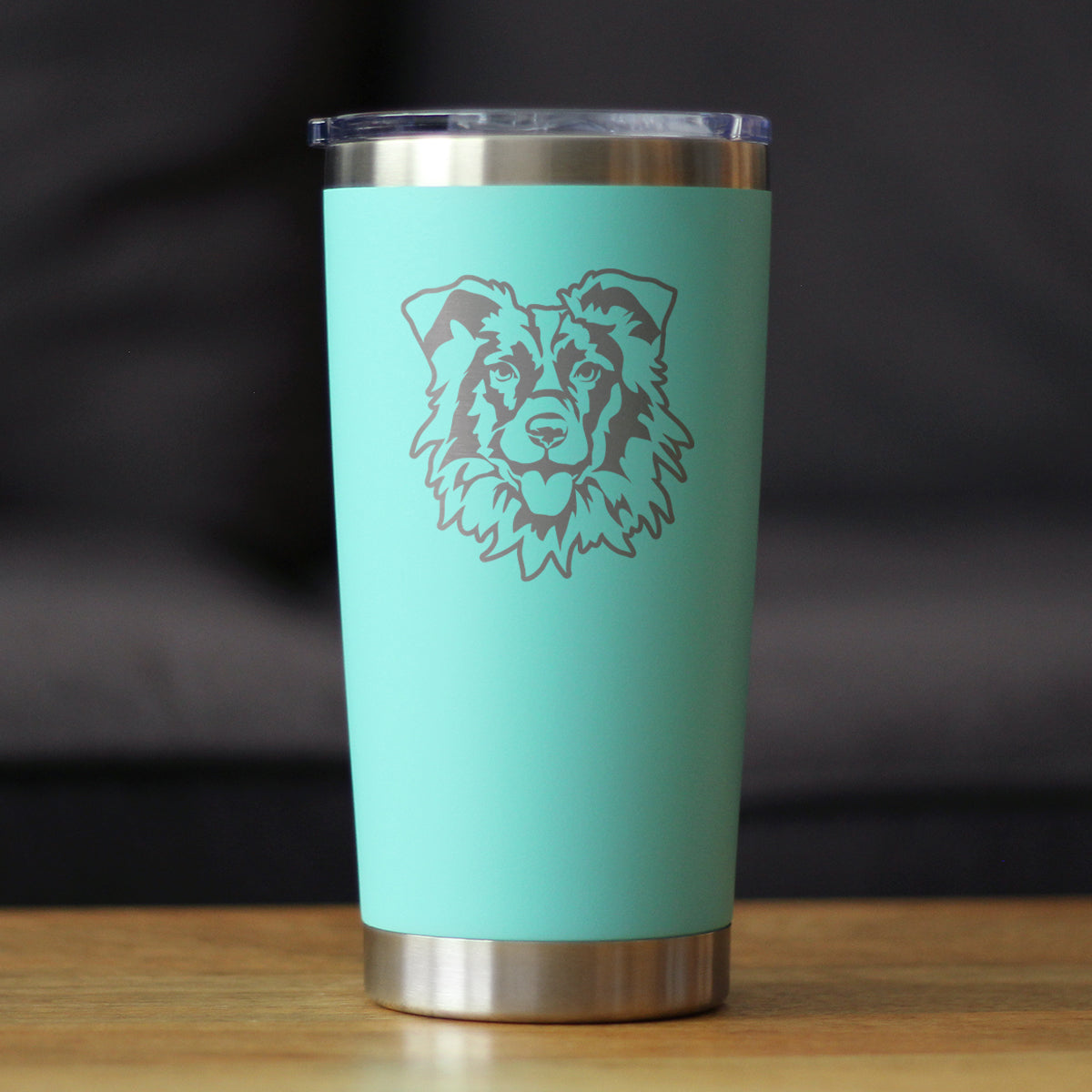 Border Collie Face - 20 oz Coffee Tumbler