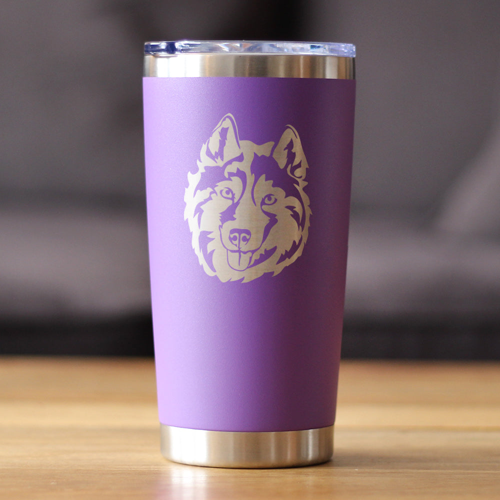 Siberian Husky Face - 20 oz Coffee Tumbler