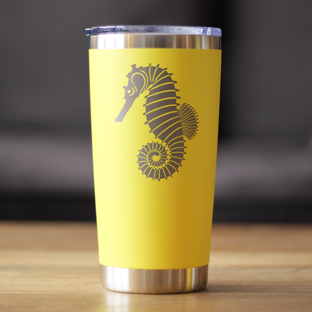 Seahorse - Cute Nautical Theme Gifts for Beach House - 20 oz Coffee Tumbler