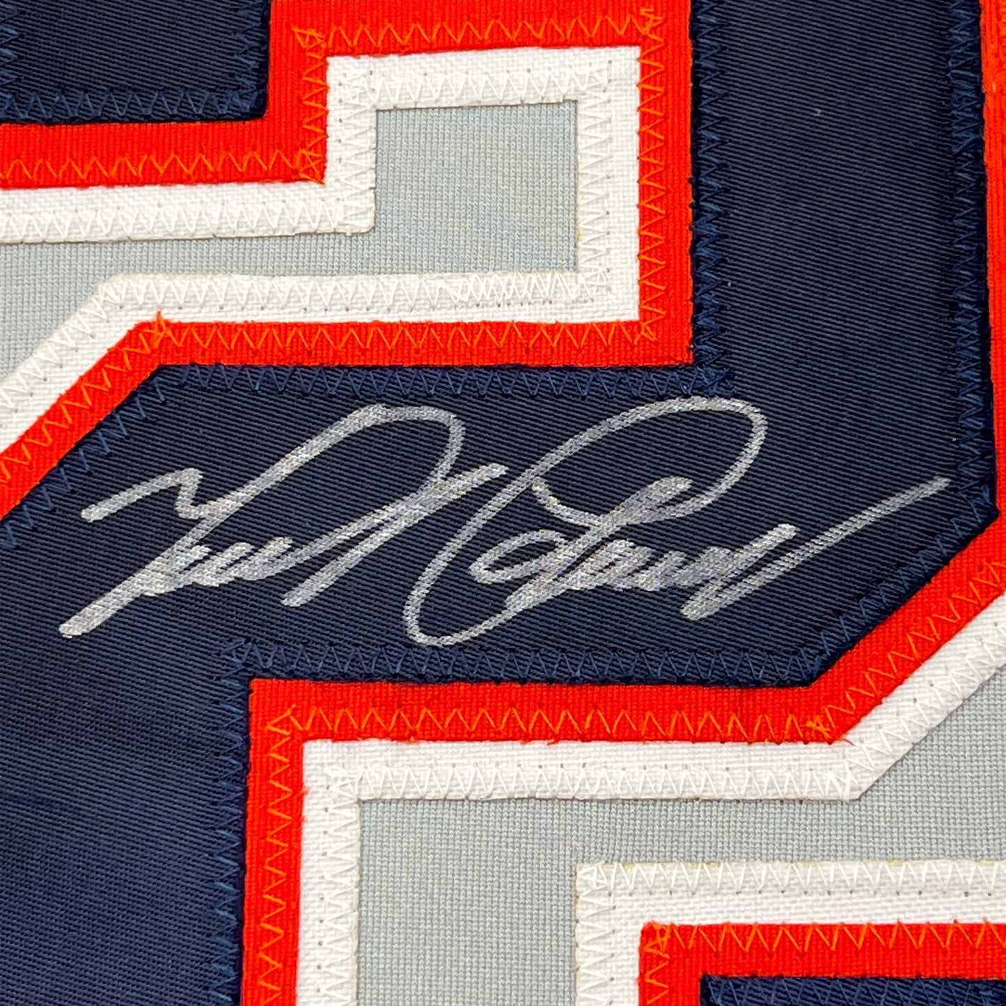 Framed Autographed/Signed Miguel Cabrera 35x39 Detroit Grey Baseball Jersey JSA COA