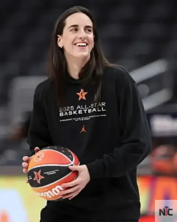 Caitlin Clark 2025 AT&T WNBA All-Star Black Hoodie