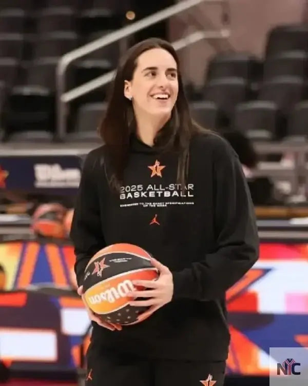Caitlin Clark 2025 AT&T WNBA All-Star Black Hoodie