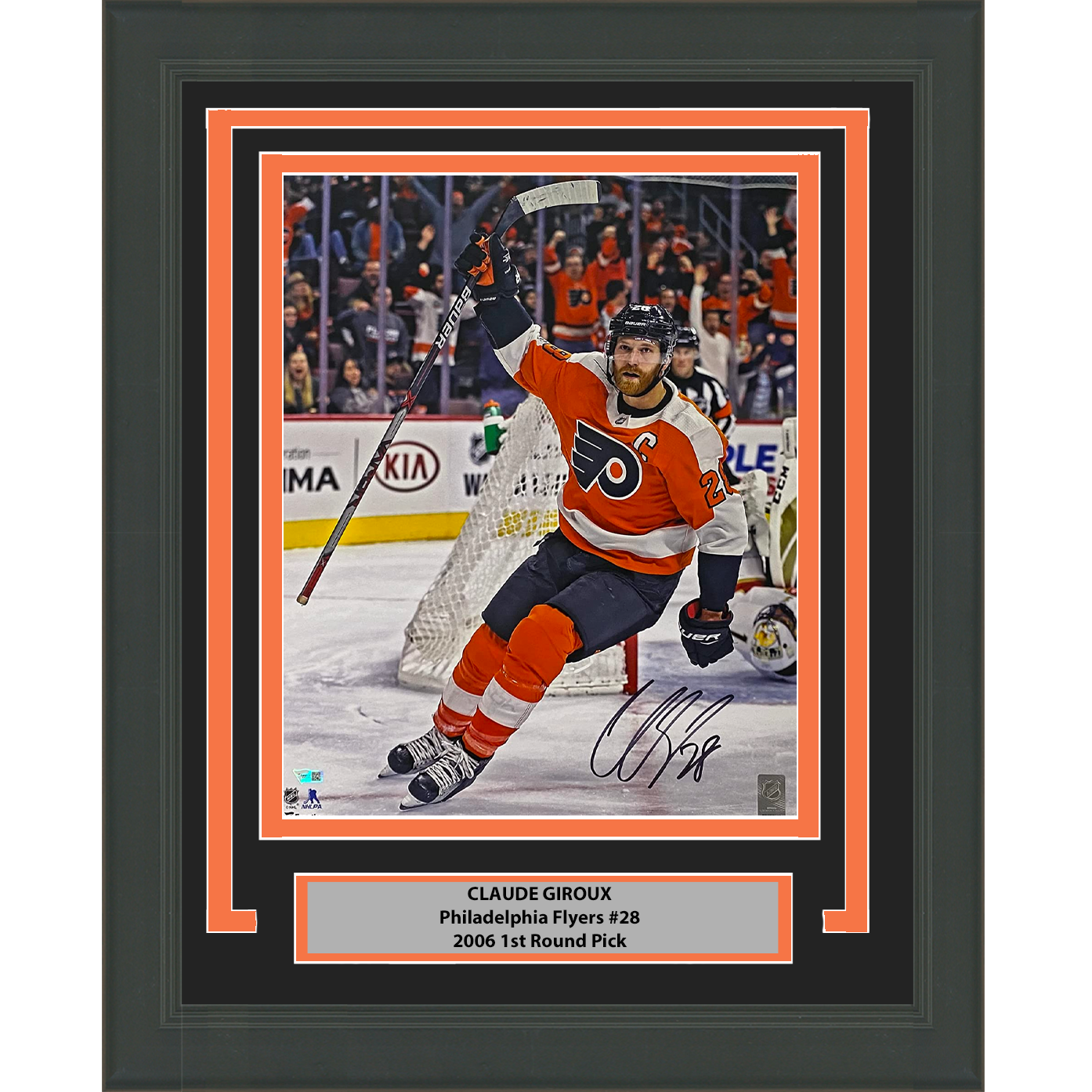 Framed Autographed/Signed Claude Giroux Philadelphia Flyers 16x20 Hockey Photo Fanatics COA