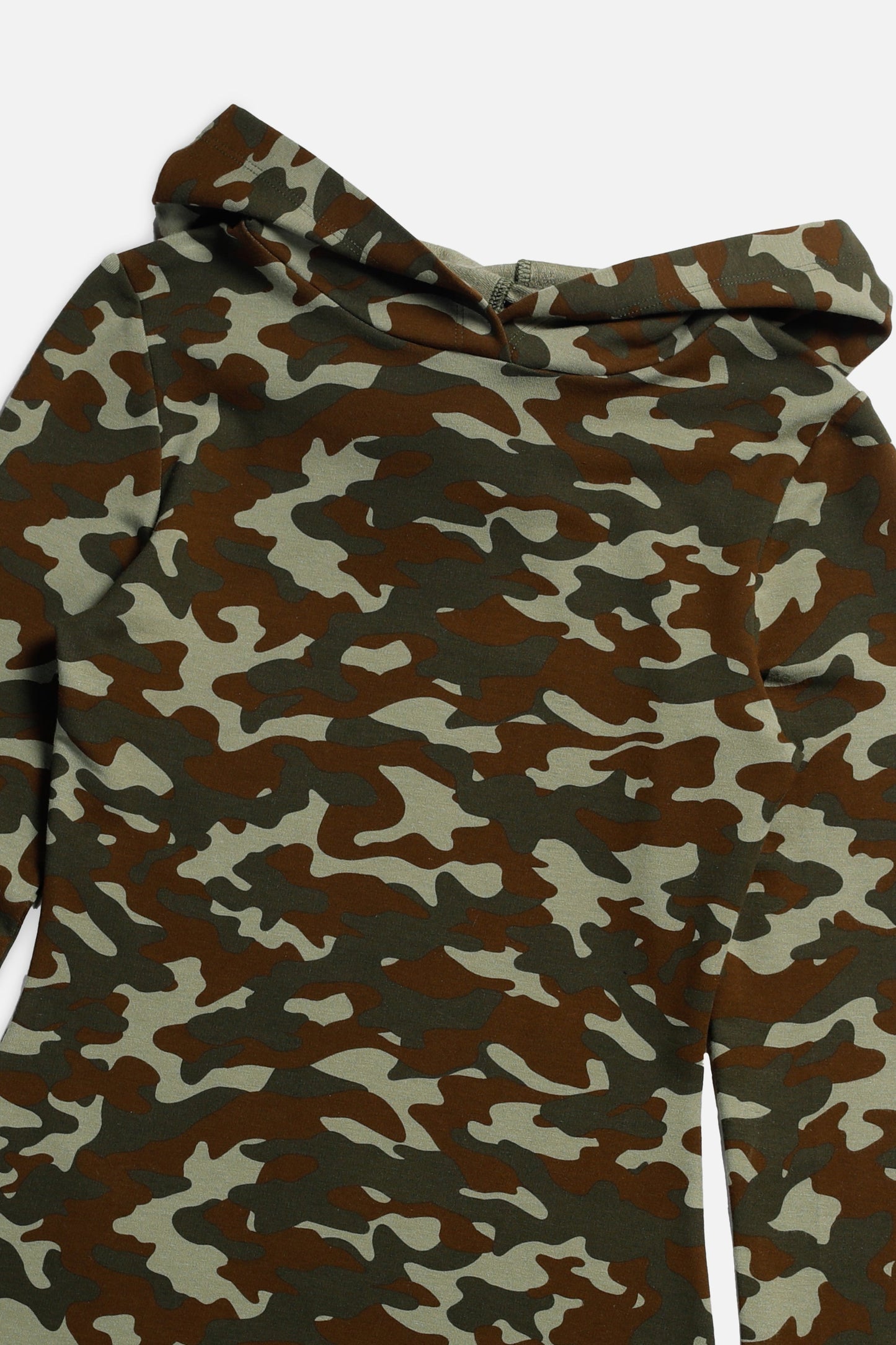 Camo Hooded Dress - Olive