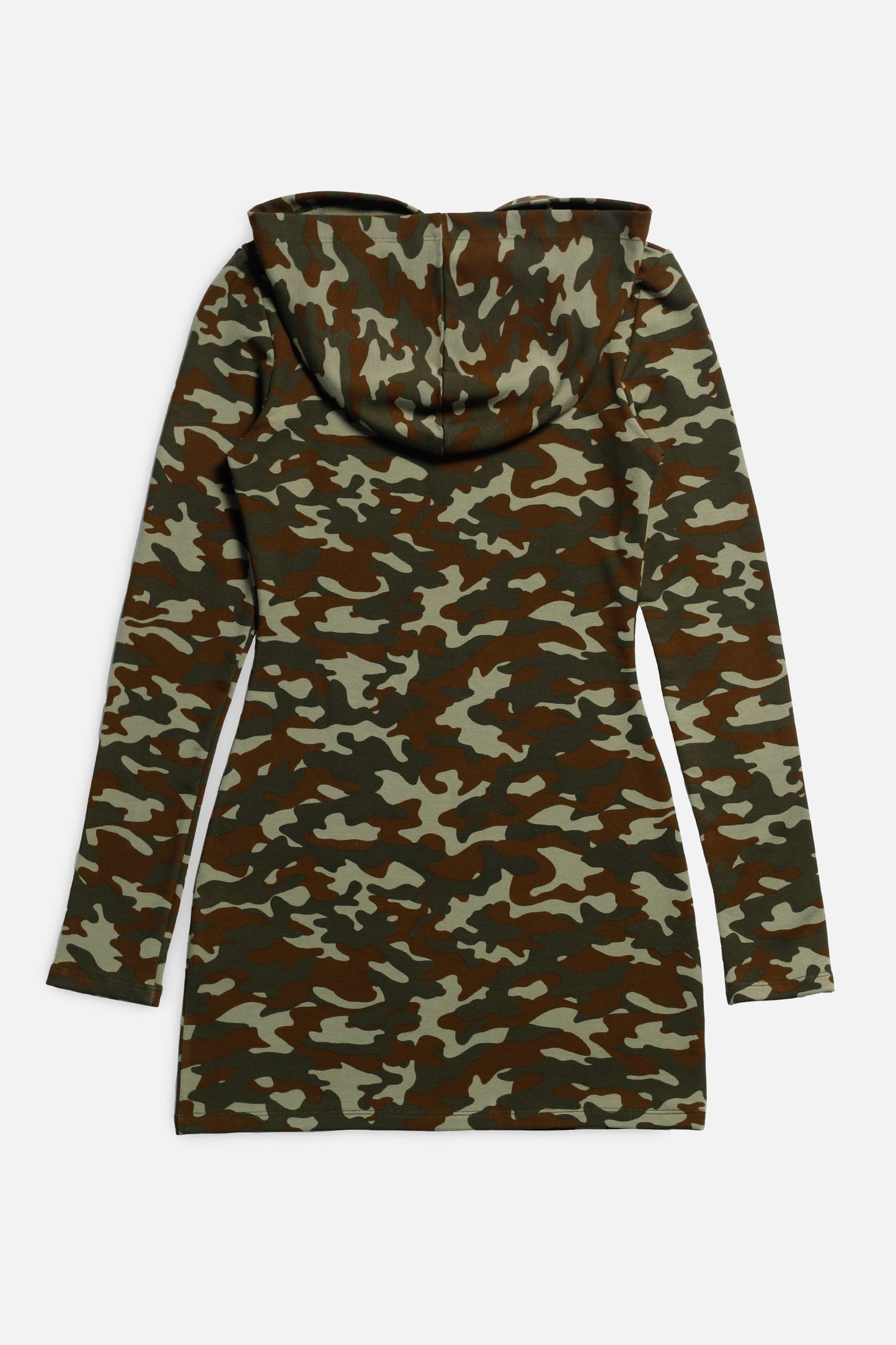 Camo Hooded Dress - Olive