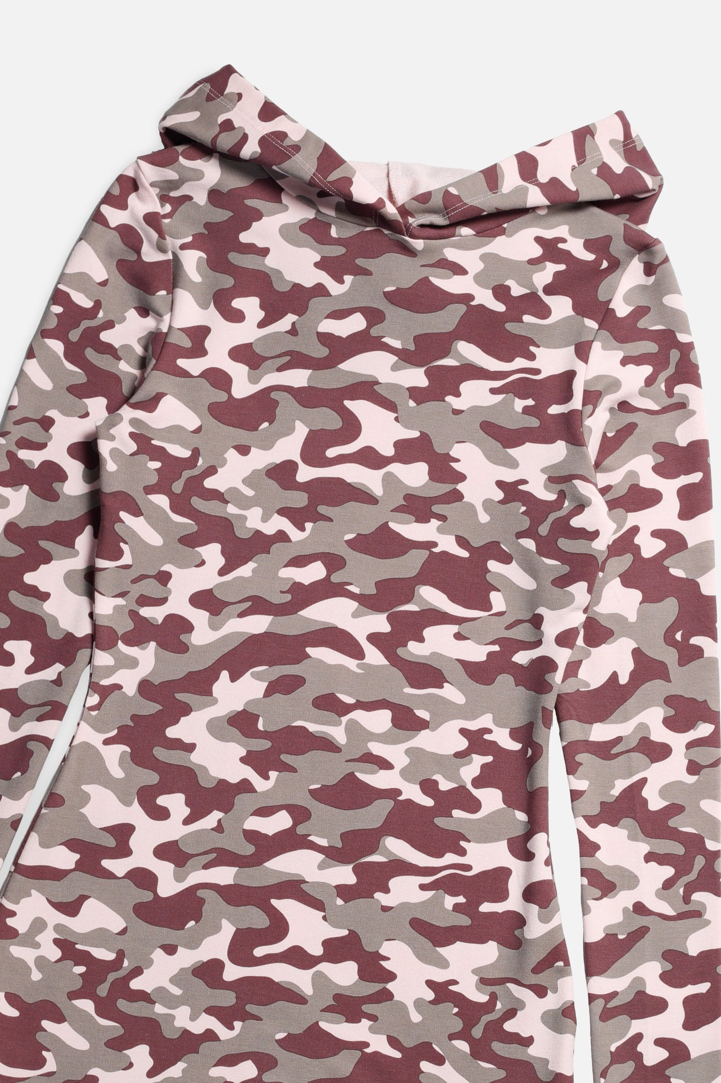 Camo Hooded Dress - Pink