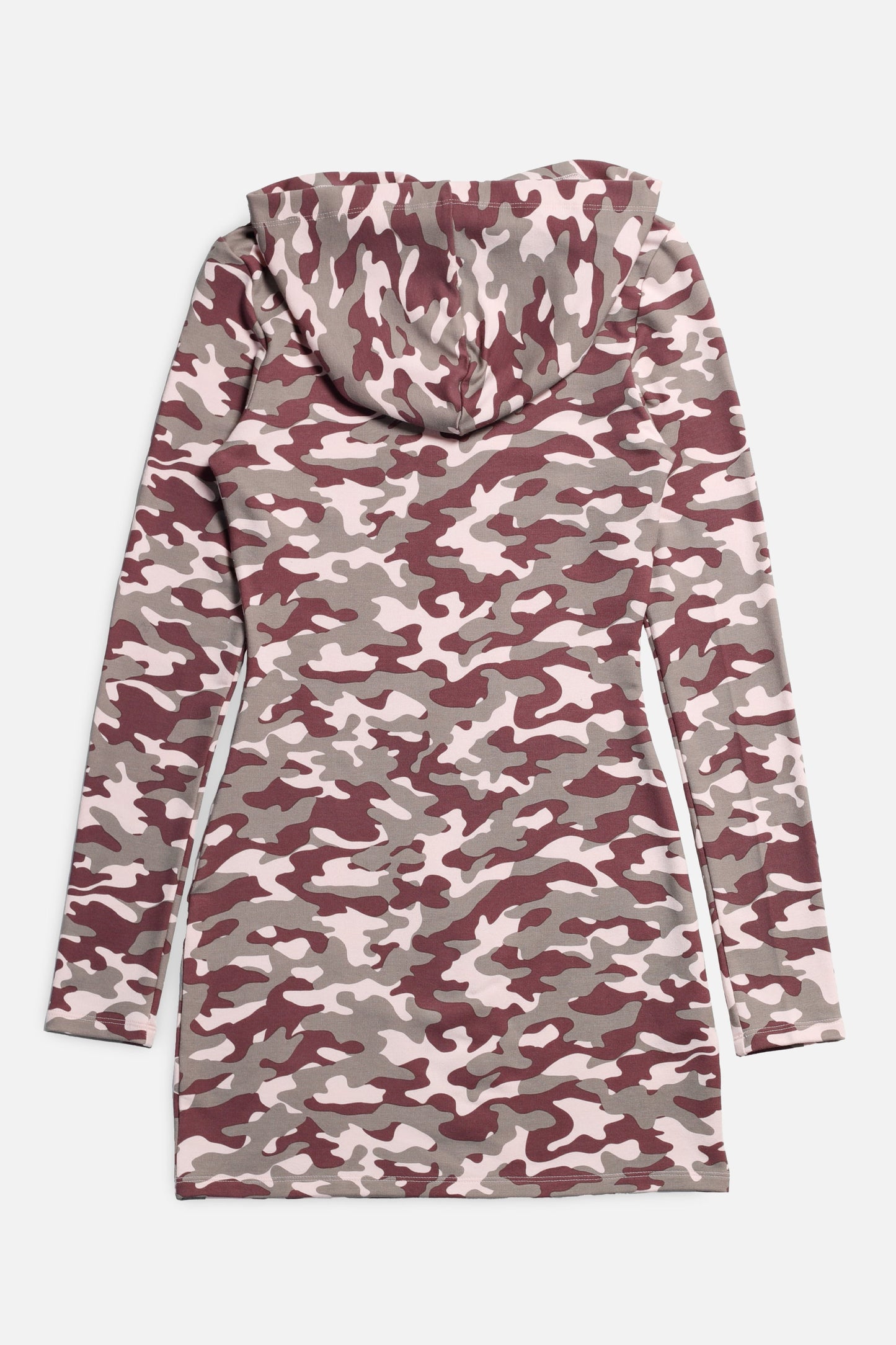 Camo Hooded Dress - Pink