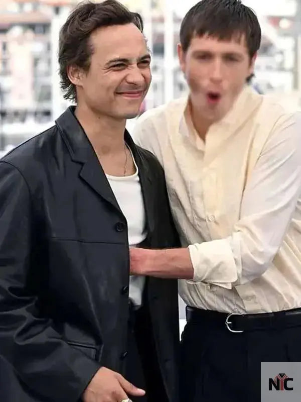 Cannes Film Festival 2025 Frank Dillane Black Leather Blazer