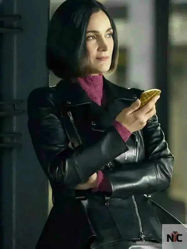 Carrie-Anne Moss FUBAR S02 Black Leather Jacket