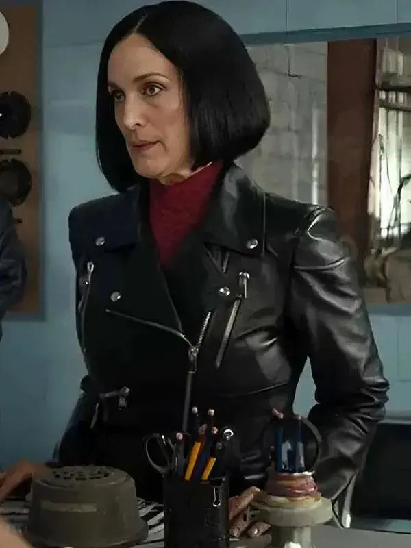 Carrie-Anne Moss FUBAR S02 Black Leather Jacket