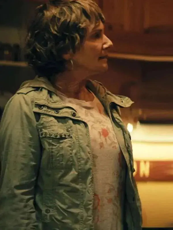 Catherine McClements The Survivors Green Jacket