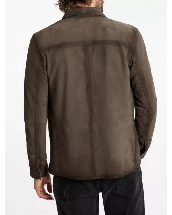 Caught In The Act Double Life S01 Hasani Brown Suede Overshirt