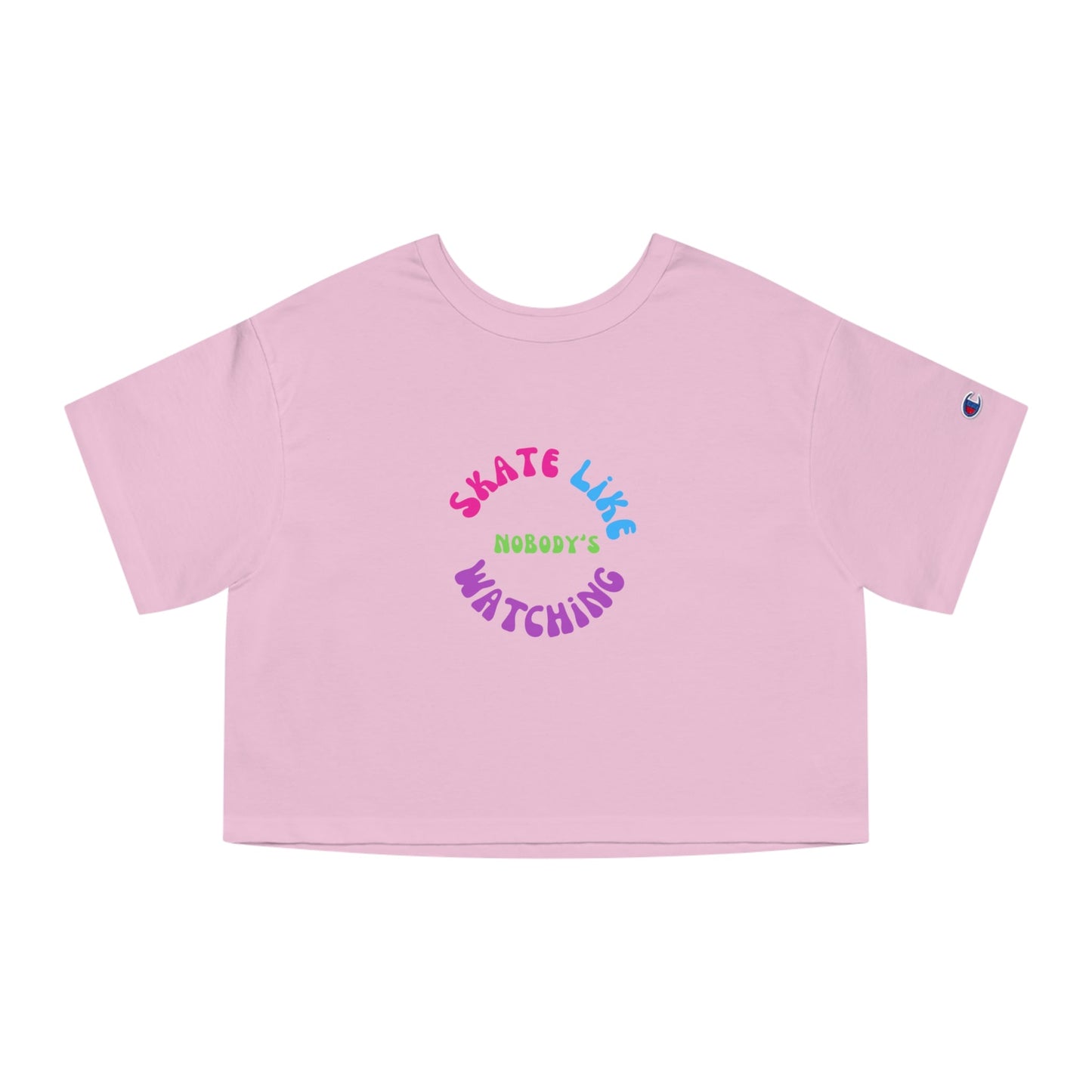 Champion Women's Colorful Skate Like Nobody's Watching Cropped T-Shirt