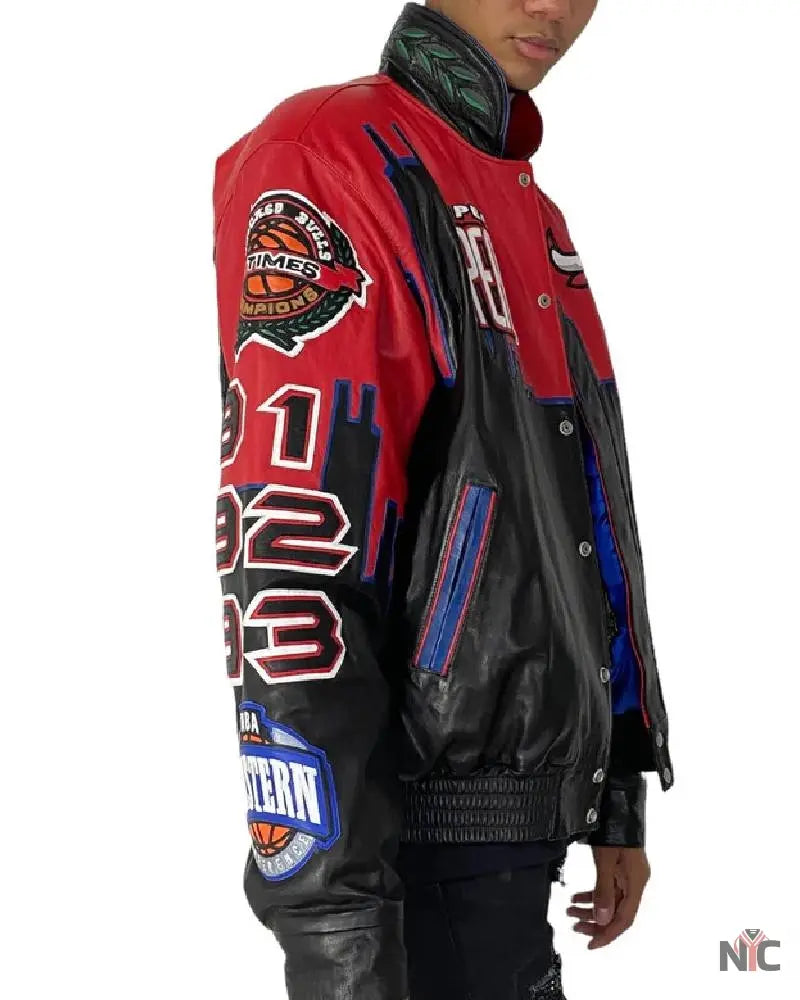 Chicago Bulls 3-Peat Championship Genuine Leather Jacket
