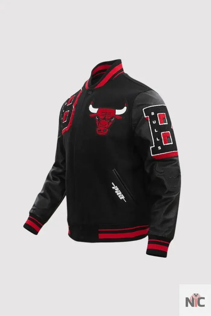 Chicago Bulls Pro Standard Mashup Black Varsity Jacket