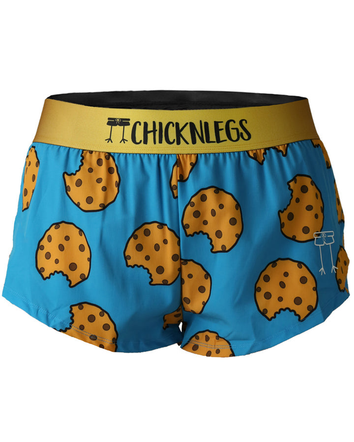 Women's Chocolate Chip Cookies 1.5" Split Shorts (Blue)