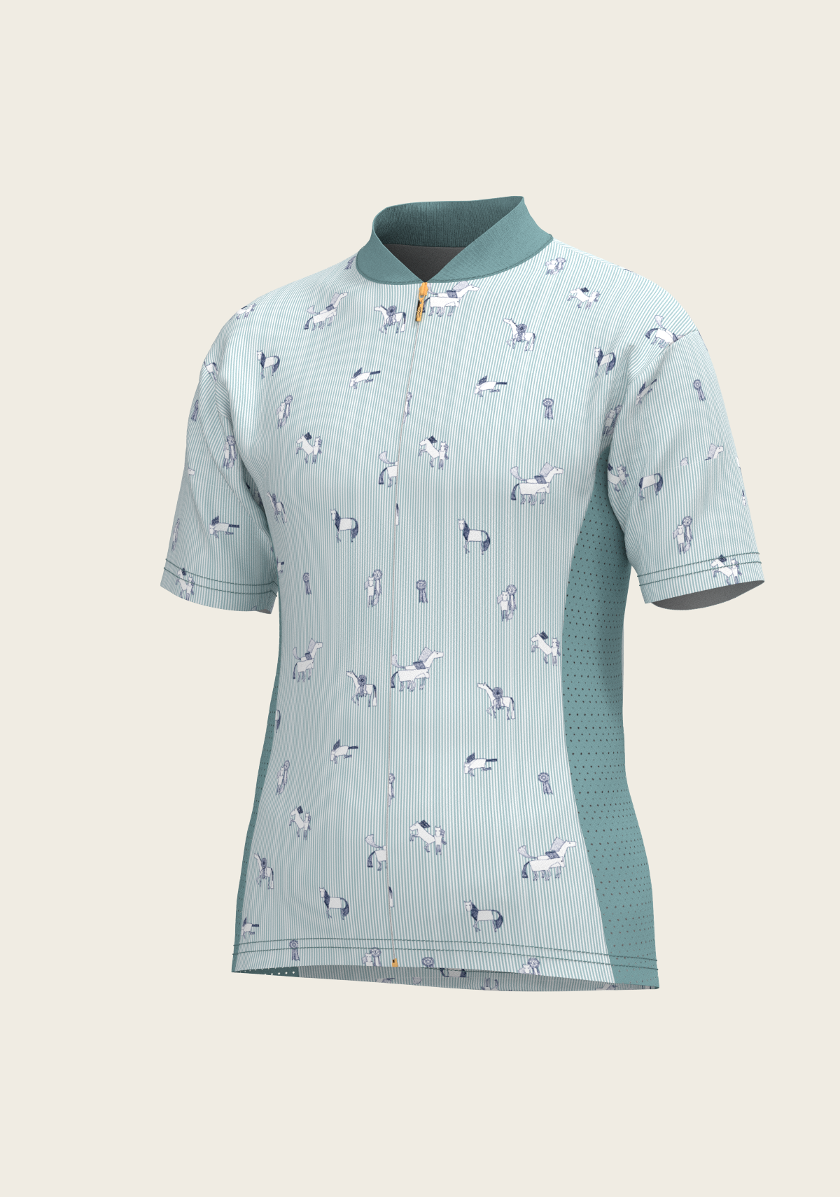 Stripes in Sky Blue Children's Short Sleeve Shirt