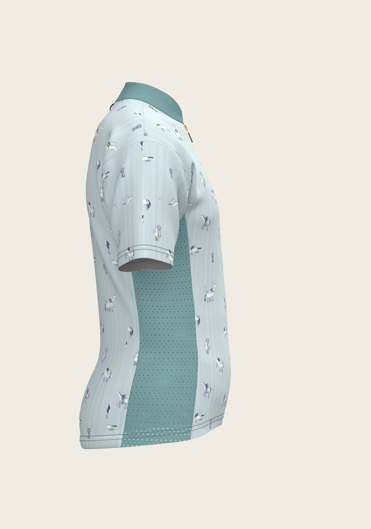 Stripes in Sky Blue Children's Short Sleeve Shirt