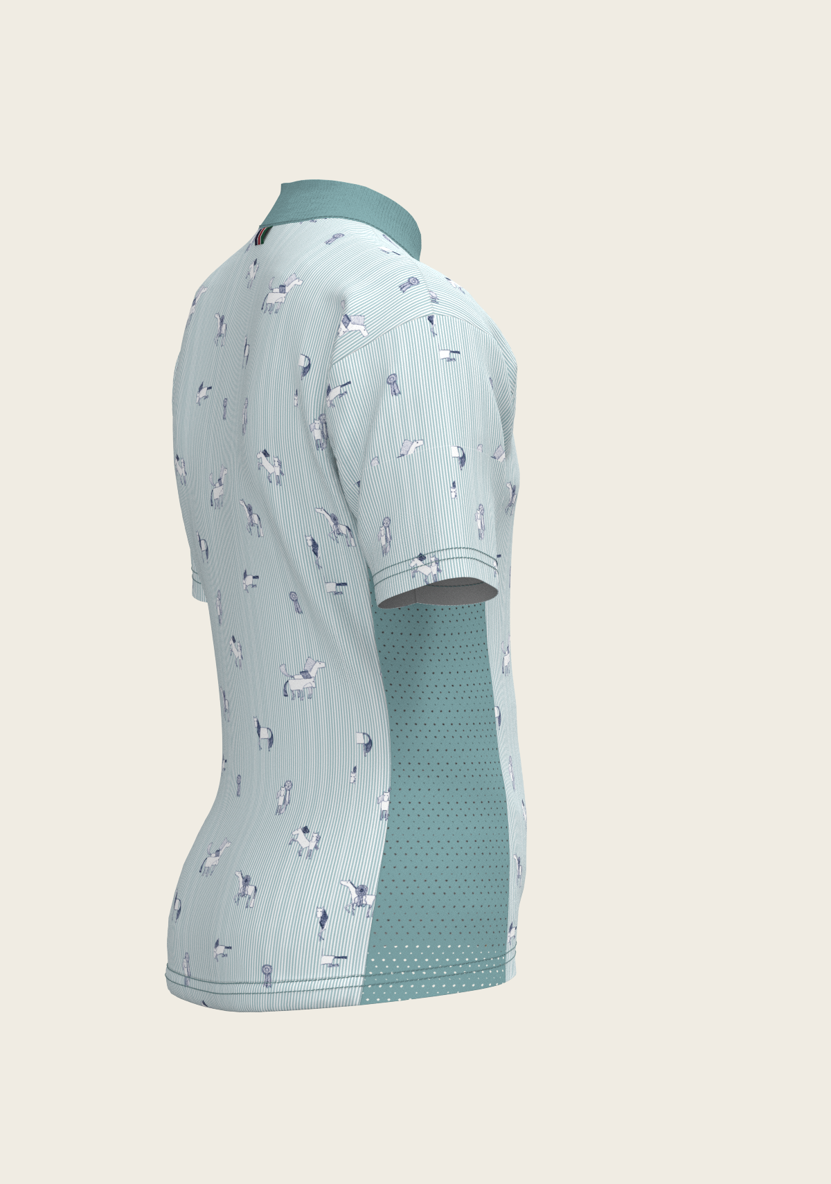 Stripes in Sky Blue Children's Short Sleeve Shirt