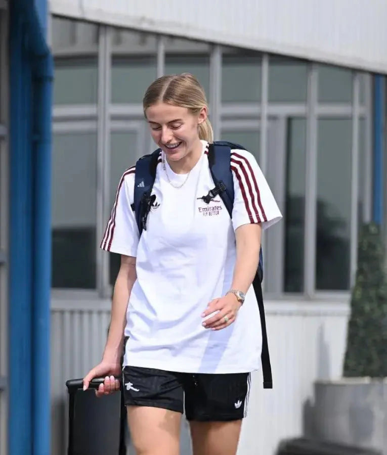 Chloe Kelly Arsenal Women Pre-Season Training Camp 2025 White T-shirt