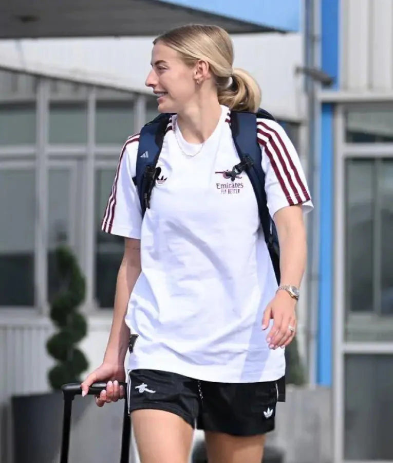 Chloe Kelly Arsenal Women Pre-Season Training Camp 2025 White T-shirt