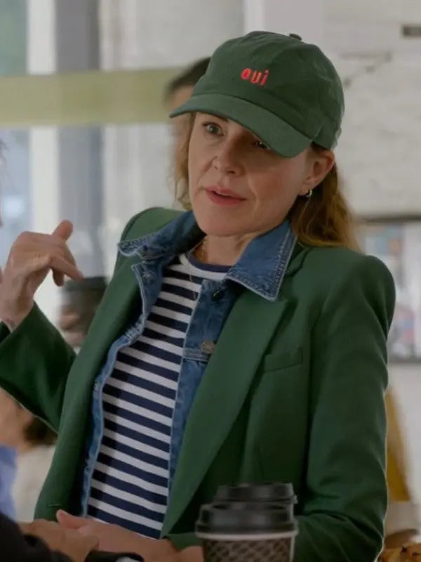 Shrinking S02 Christa Miller Green Blazer