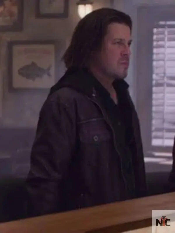 Christian Kane Leverage Redemption Maroon Leather Jacket