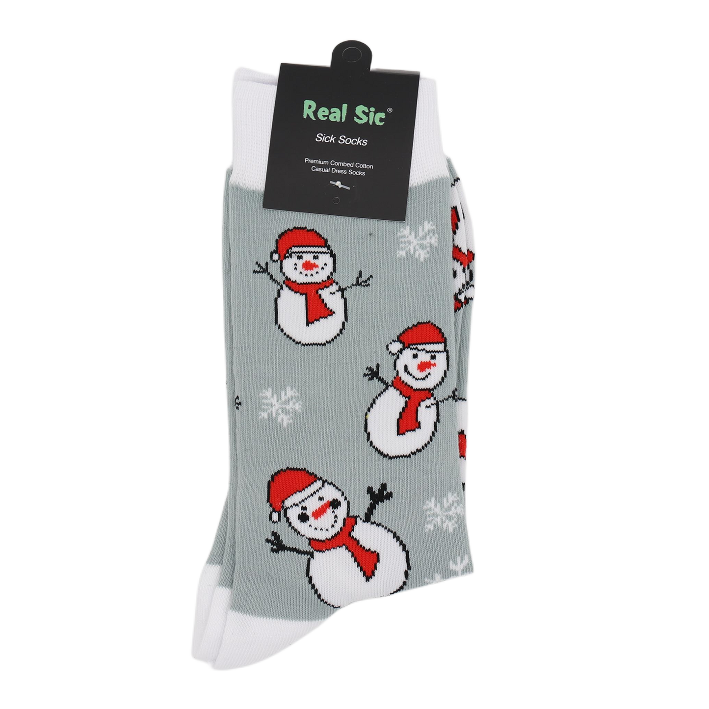 Snow Man Holiday Socks - Comfy Cotton for Men & Women