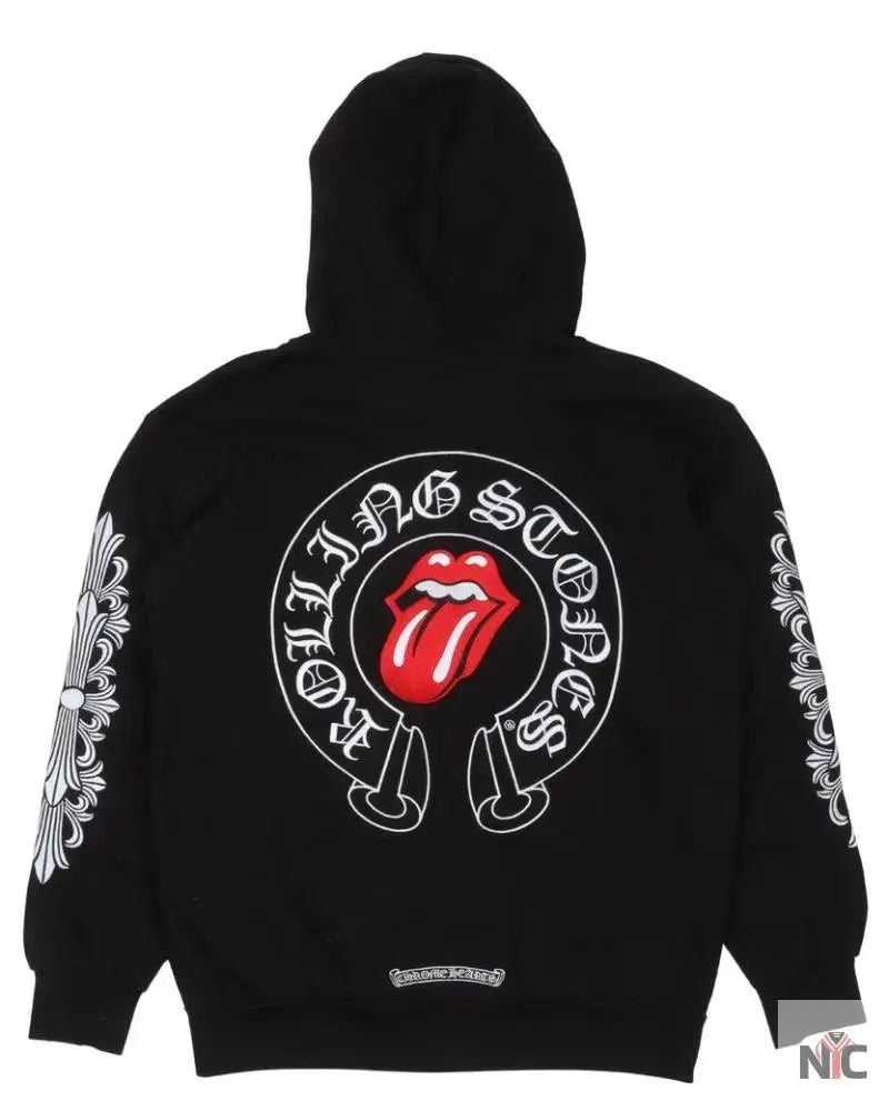 Chrome Hearts Full Embroidered Rolling Stones Hoodie