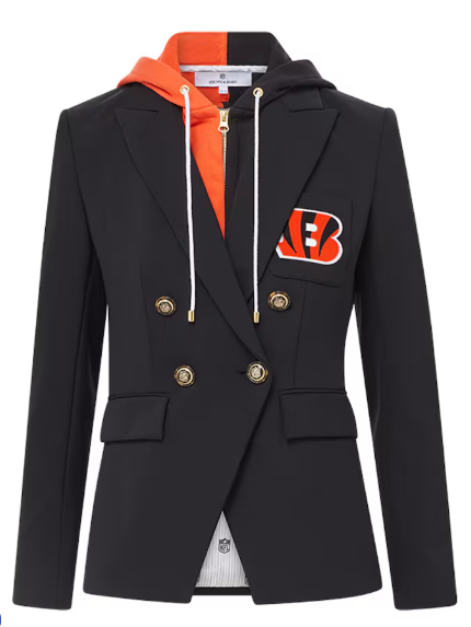 Cincinnati Bengals Veronica Beard Black Dickey Jacket
