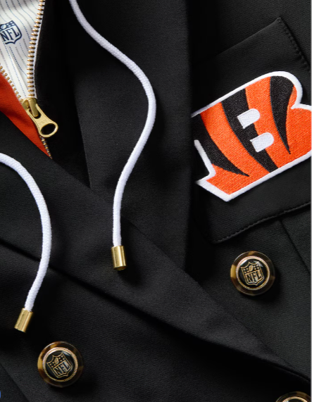 Cincinnati Bengals Veronica Beard Black Dickey Jacket