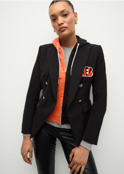 Cincinnati Bengals Veronica Beard Black Dickey Jacket