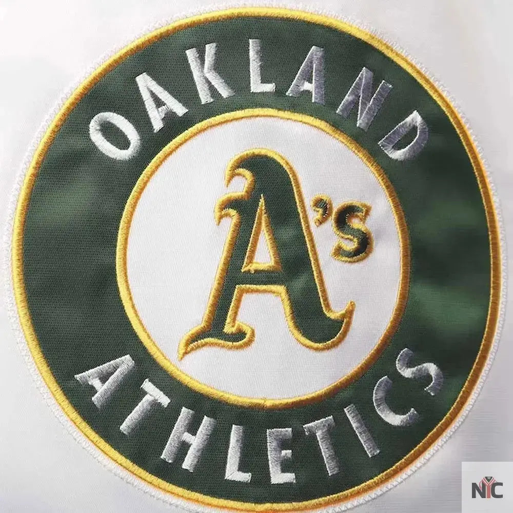 Clean-Up Hitter Oakland Athletics White and Green Jacket