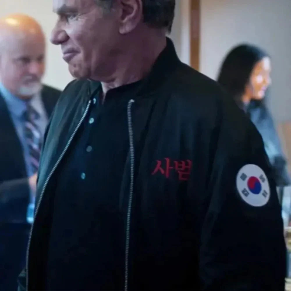 Cobra Kai John Kreese Black Bomber Jacket