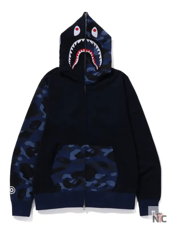 Color Camo Shark Full Zip Hoodie