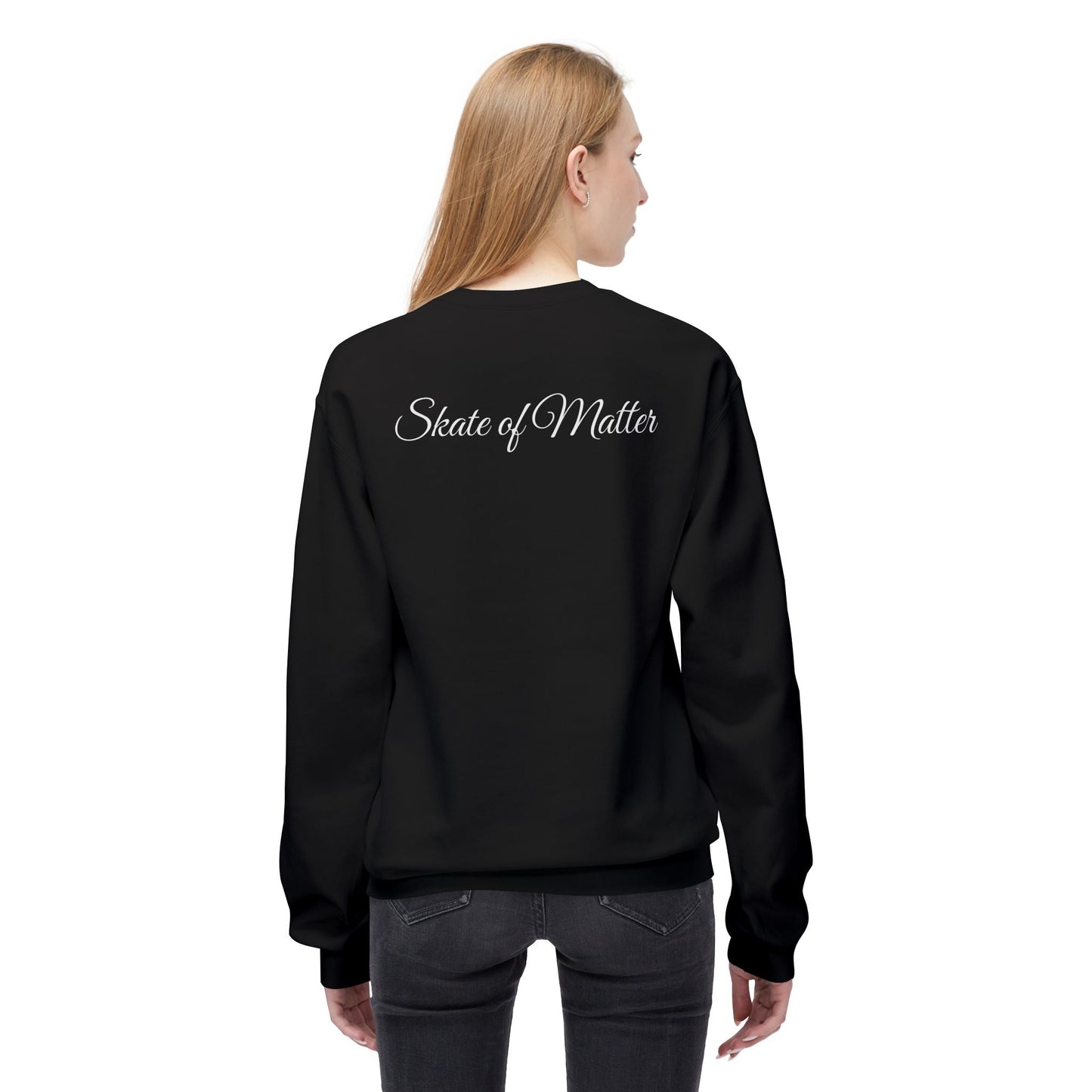 Colorful Skate Like Nobody's Watching Unisex Fleece Crewneck Sweatshirt