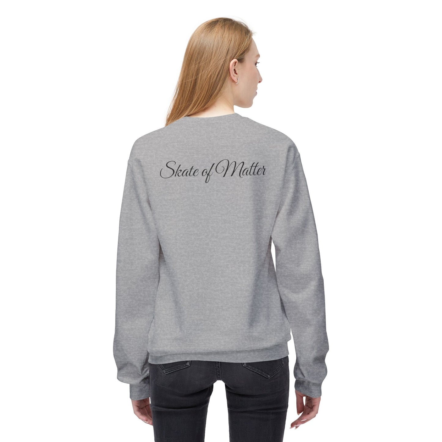 Colorful Skate Like Nobody's Watching Unisex Fleece Crewneck Sweatshirt