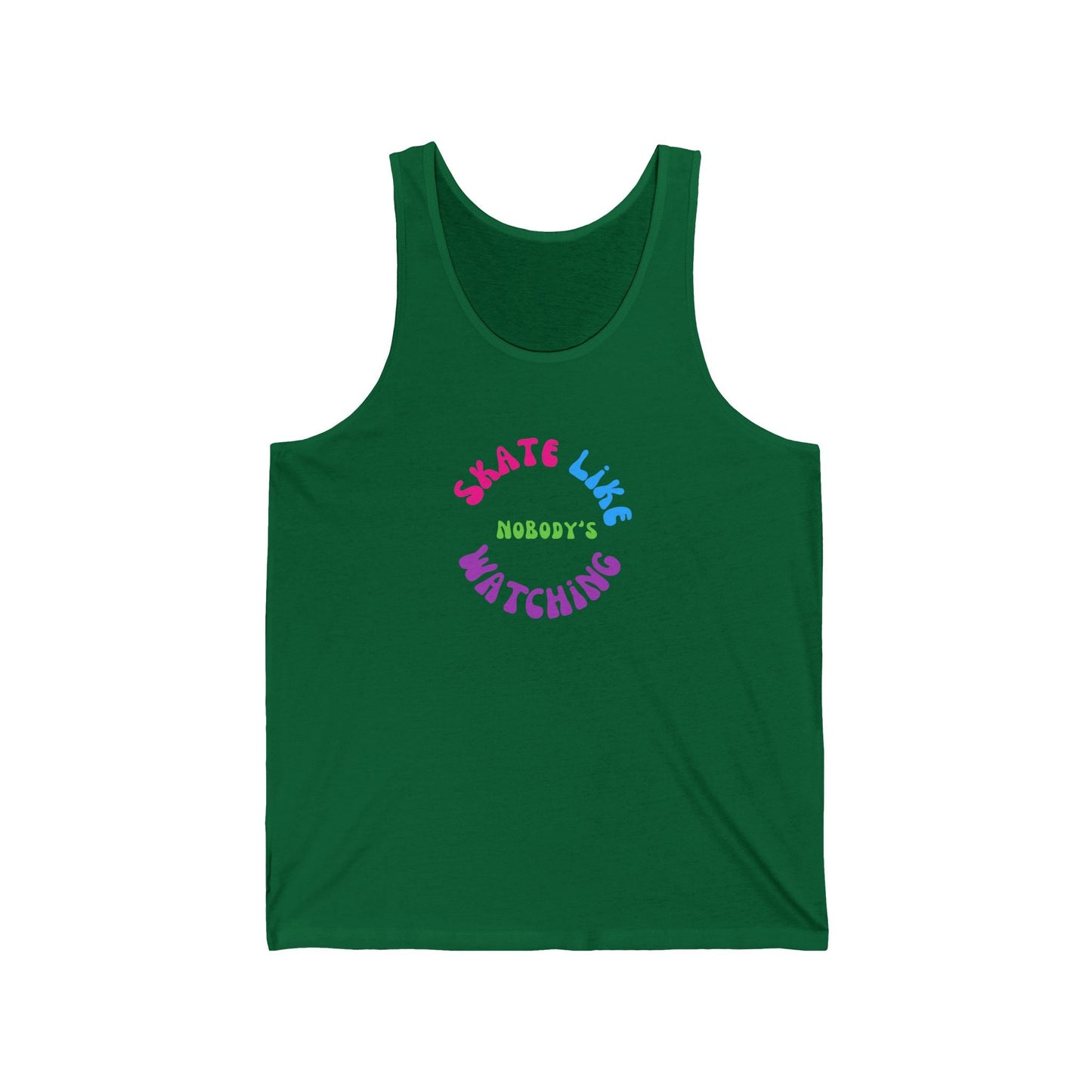 Colorful Skate Like Nobody's Watching Unisex Tank