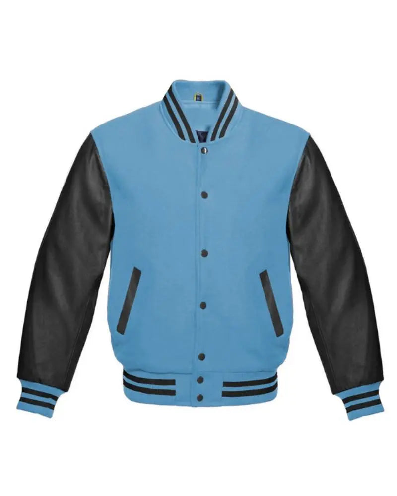 Columbia Blue And Black Varsity Jacket