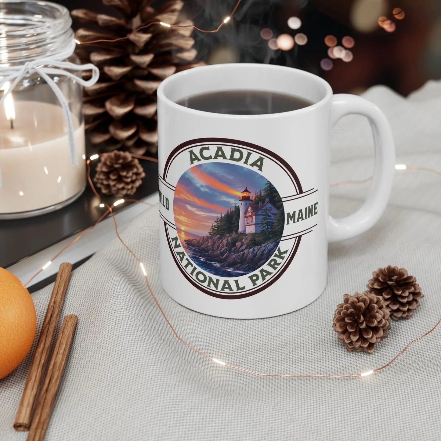 Acadia National Park Accent Mug (2 Sizes, 5 Colors)