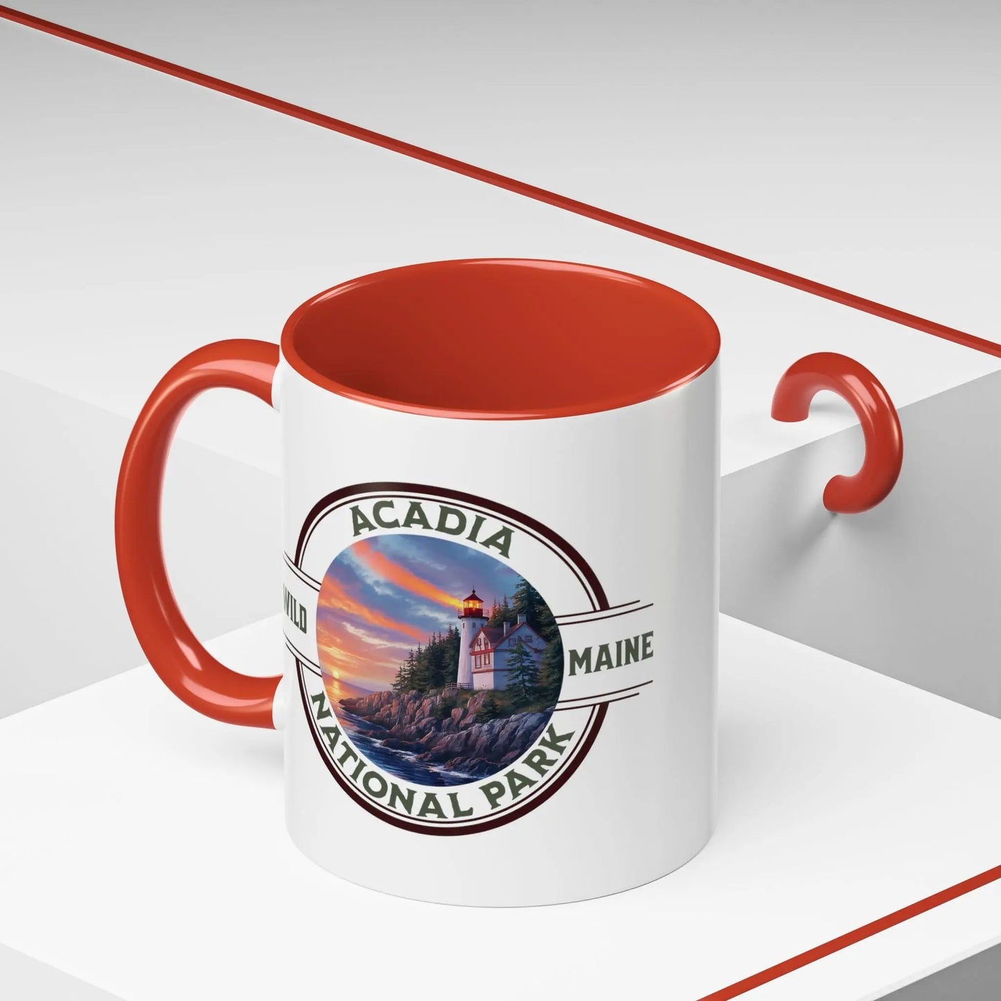 Acadia National Park Accent Mug (2 Sizes, 5 Colors)
