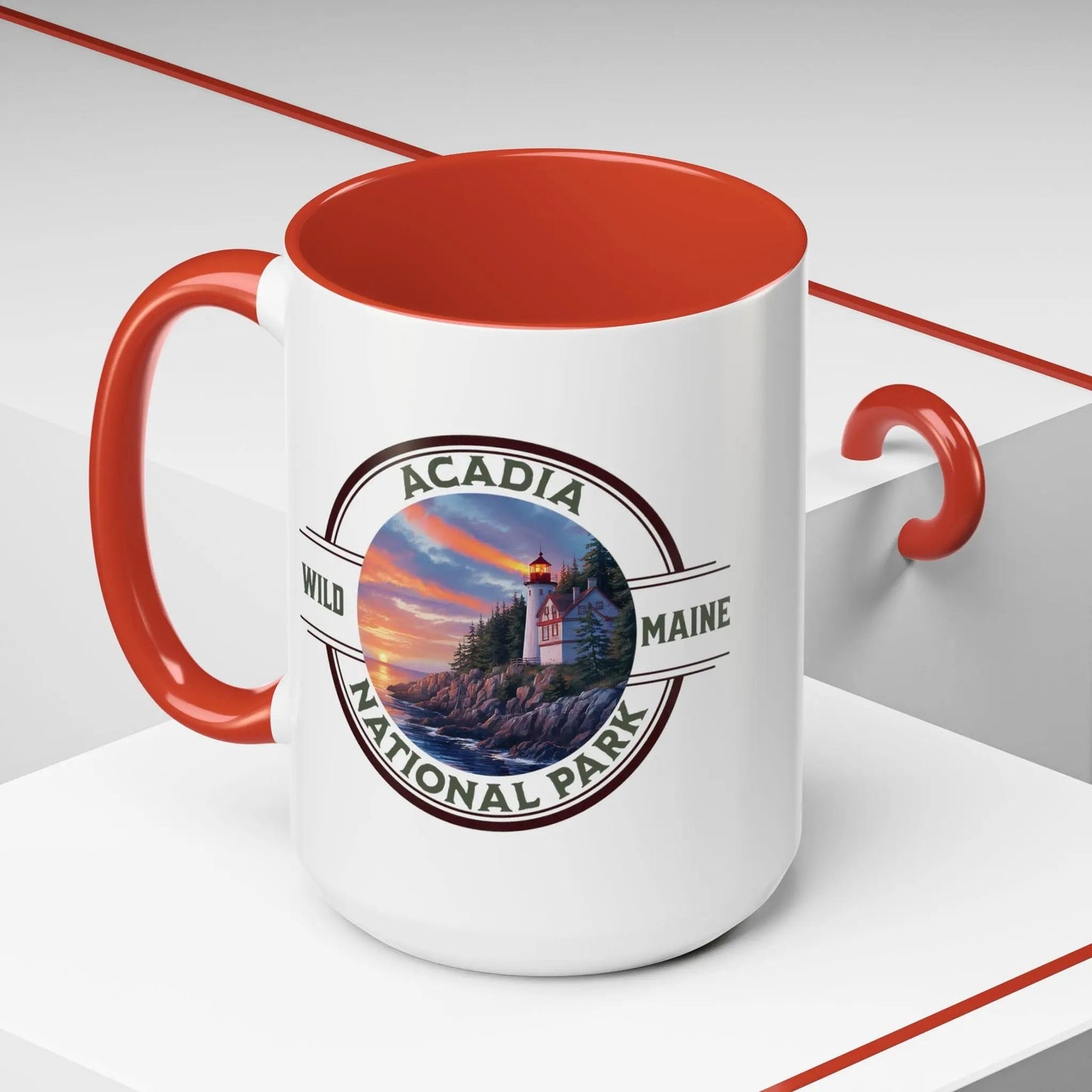 Acadia National Park Accent Mug (2 Sizes, 5 Colors)