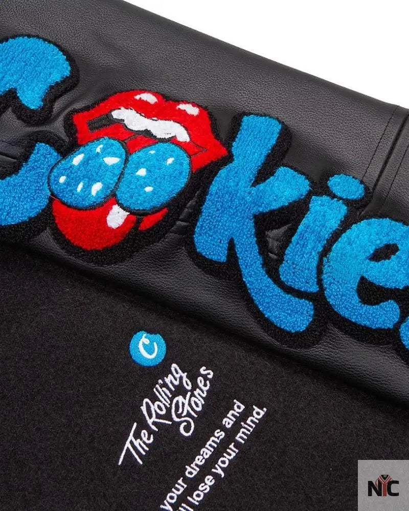 Cookies x The Rolling Stones Letterman Black Varsity Jacket