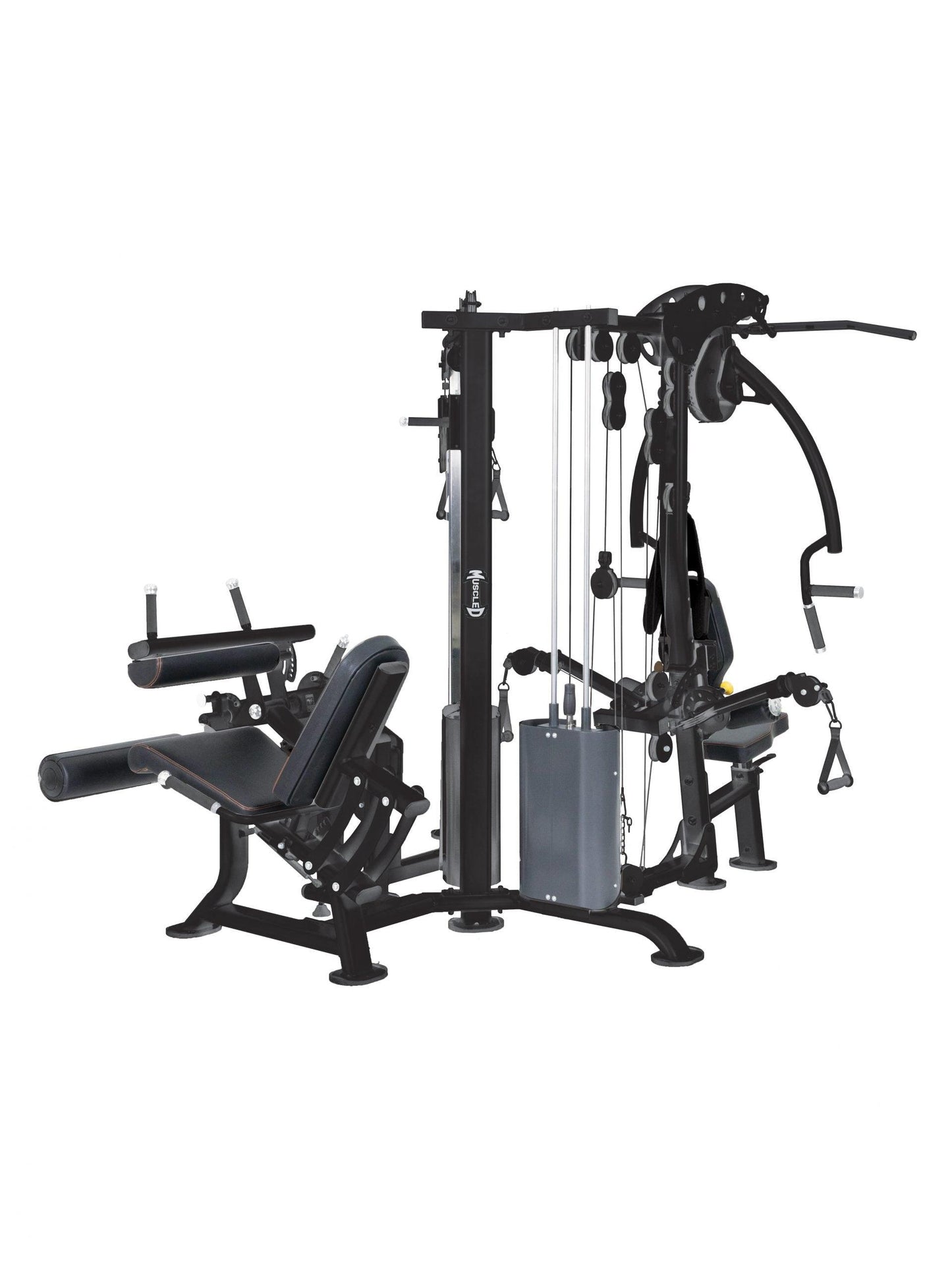 Megatron Corner Gym - Muscle D Fitness - Leg Extension/Leg Curl - Cable Fly - Functional Column - Chest Press - Seated Row - Lat Pulldown