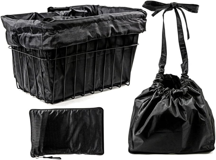 Cruiser Candy Bicycle Basket Liner 15 "x 12" x 10" (Black)