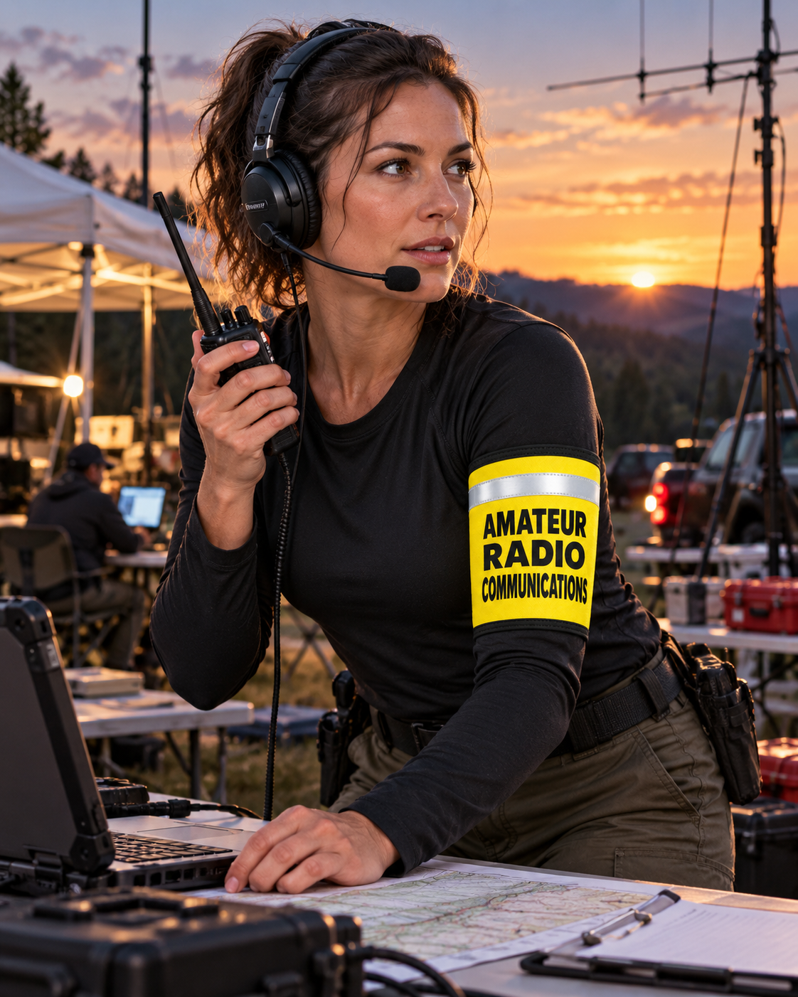 Custom Adjustable AMATEUR RADIO COMMUNICATIONS Armband