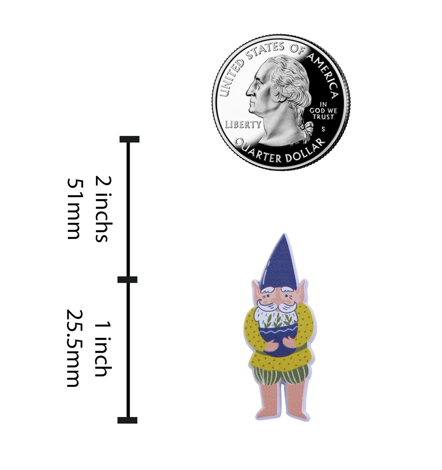 Cute Garden Gnome Enamel Lapel Pin For Christmas Gift