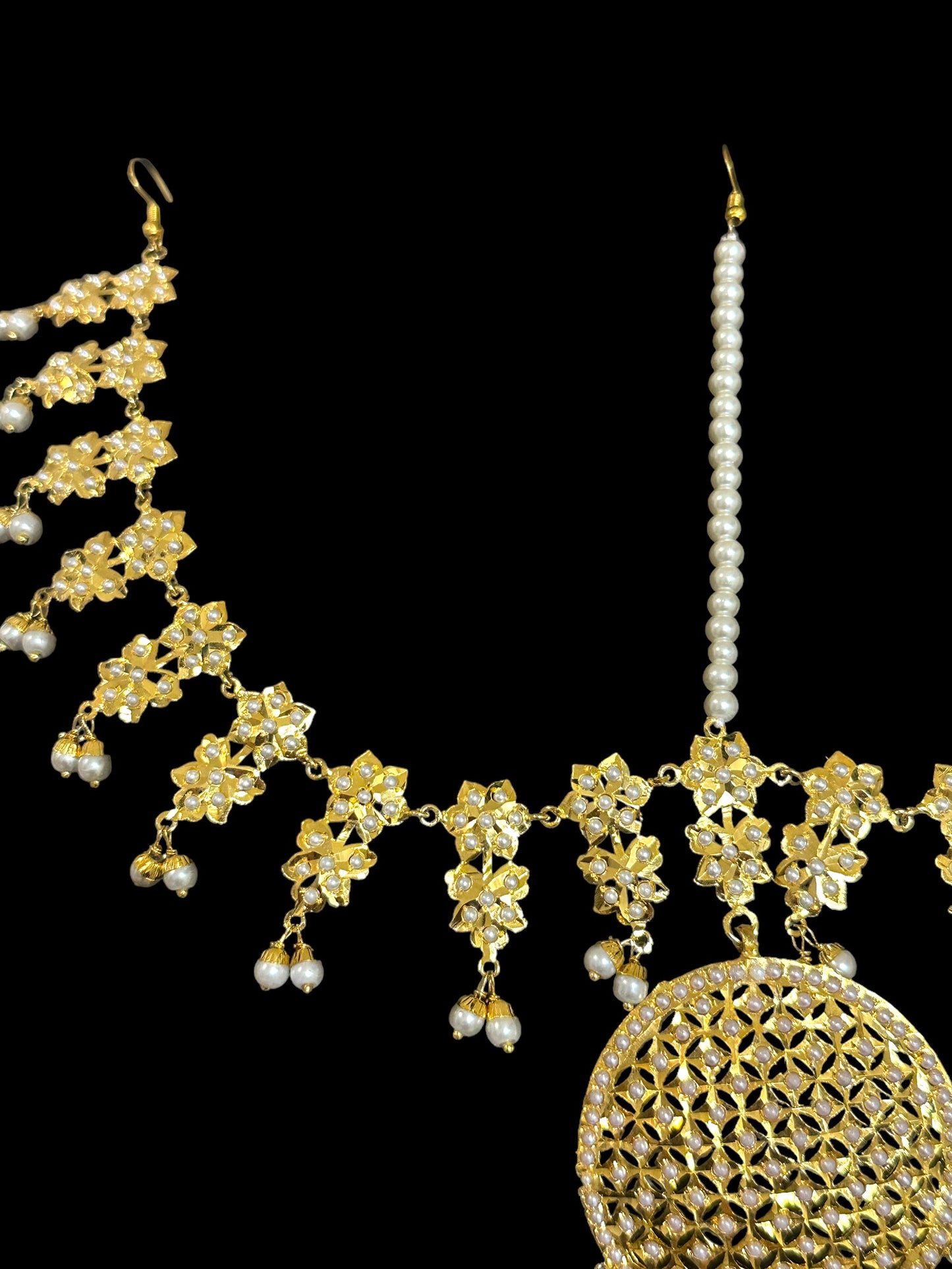 DJTK146 jadau mathapatti ( PEARLS ) (SHIPS IN 4 WEEKS )
